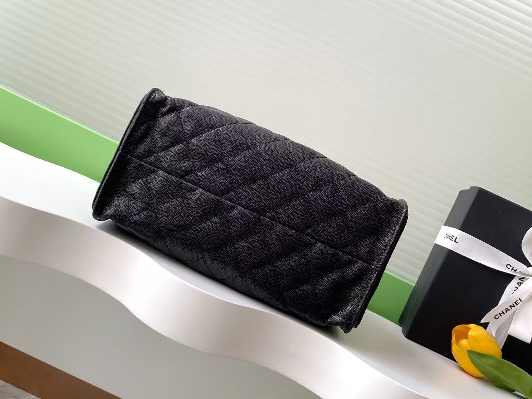 CC 25C Hobo Bag 30cm Black Grained Calfskin mysite