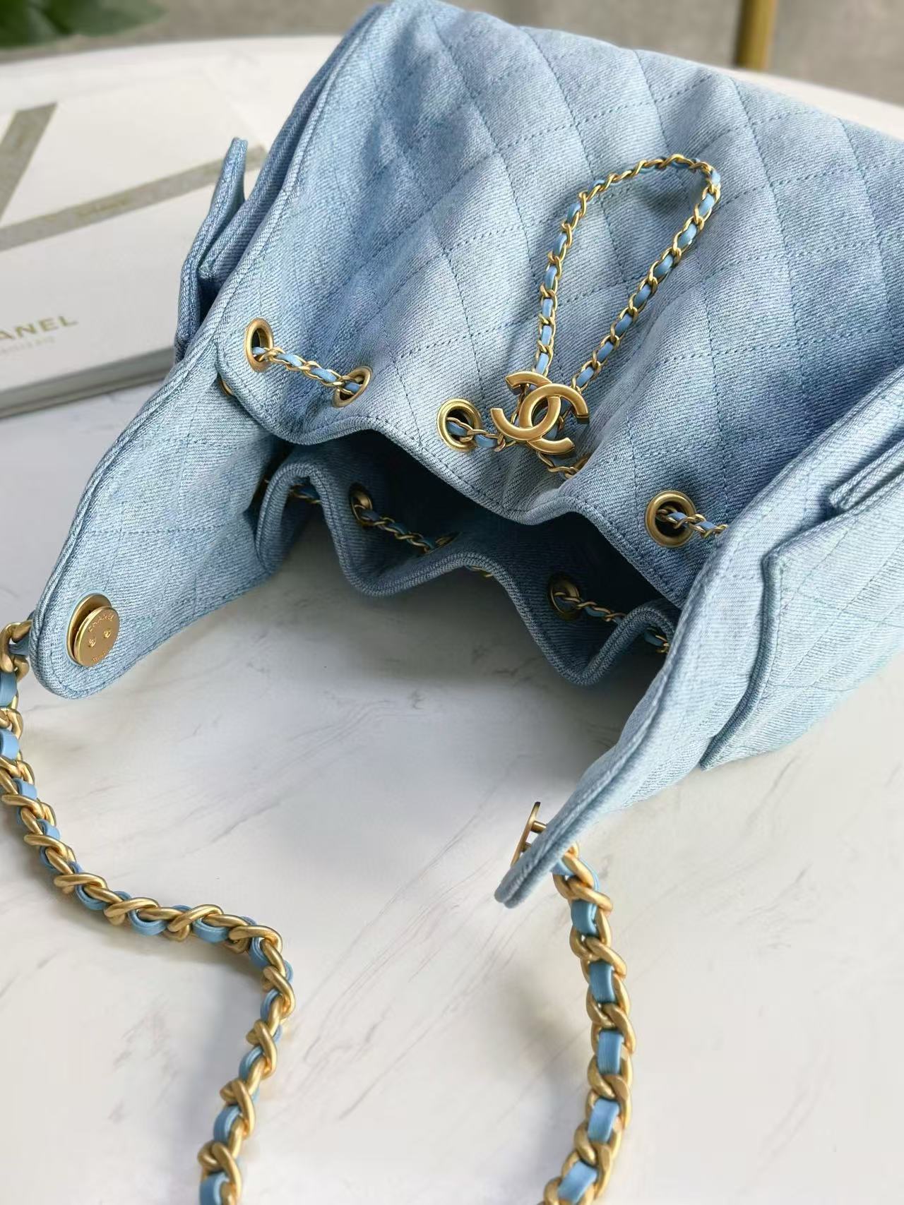 CC 25C Hobo Bag 30cm Light Blue Denim mysite