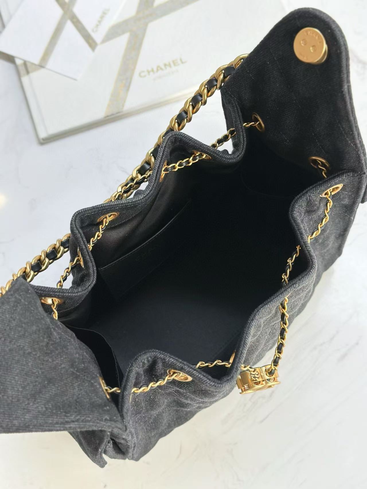 CC 25C Hobo Bag 30cm Black Denim mysite