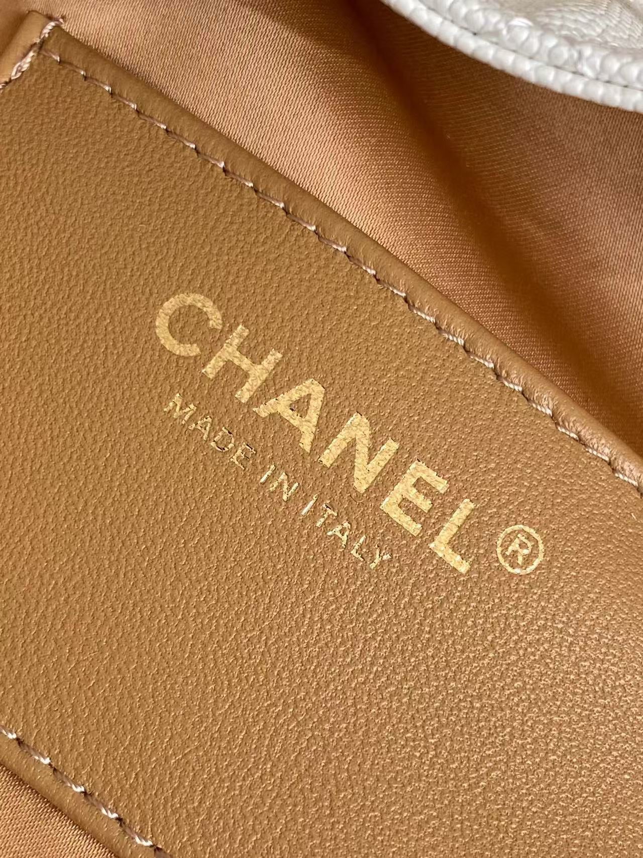 CC 25C Hobo Bag 30cm White Grained Calfskin mysite