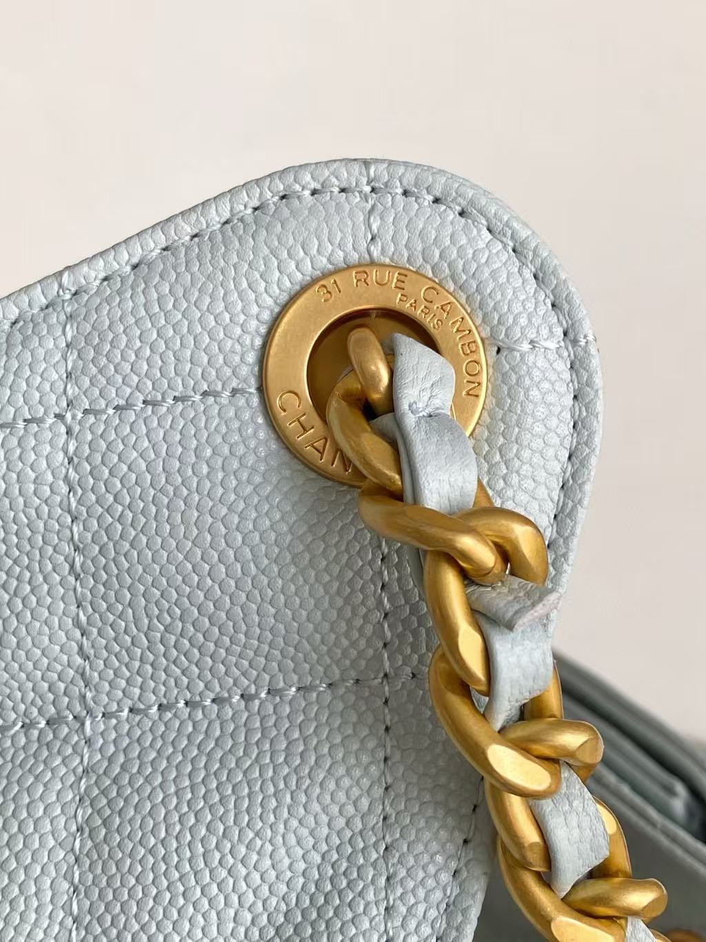 CC 25C Hobo Bag 30cm Light Blue Grained Calfskin mysite