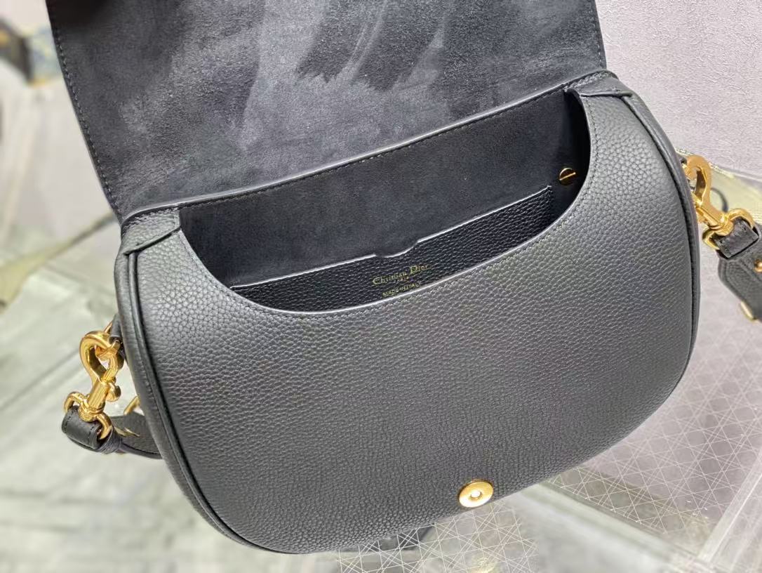 CD Bobby Bag Black Pebbled Leather Gold Hardware mysite