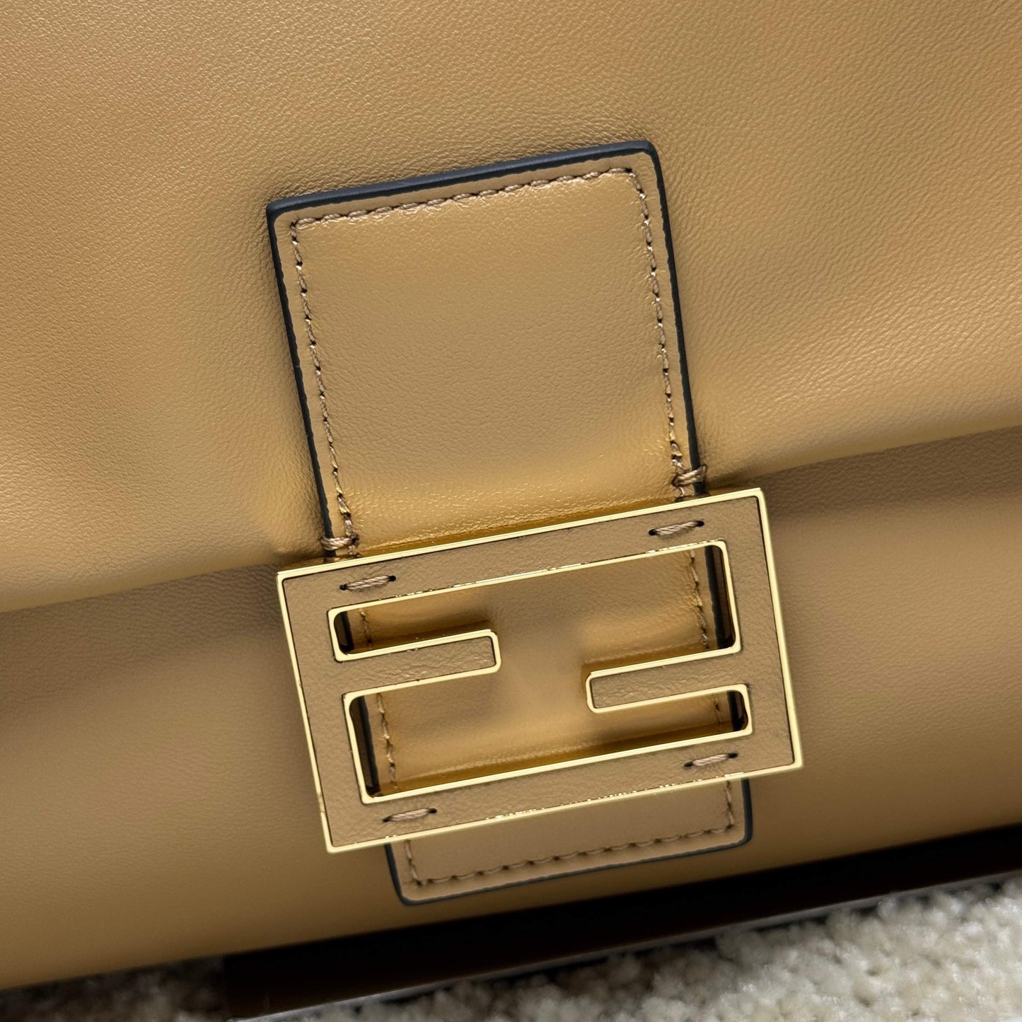 Mamma Baguette Medium Bag 26.5cm Light Brown Lambskin Gold Hardware mysite