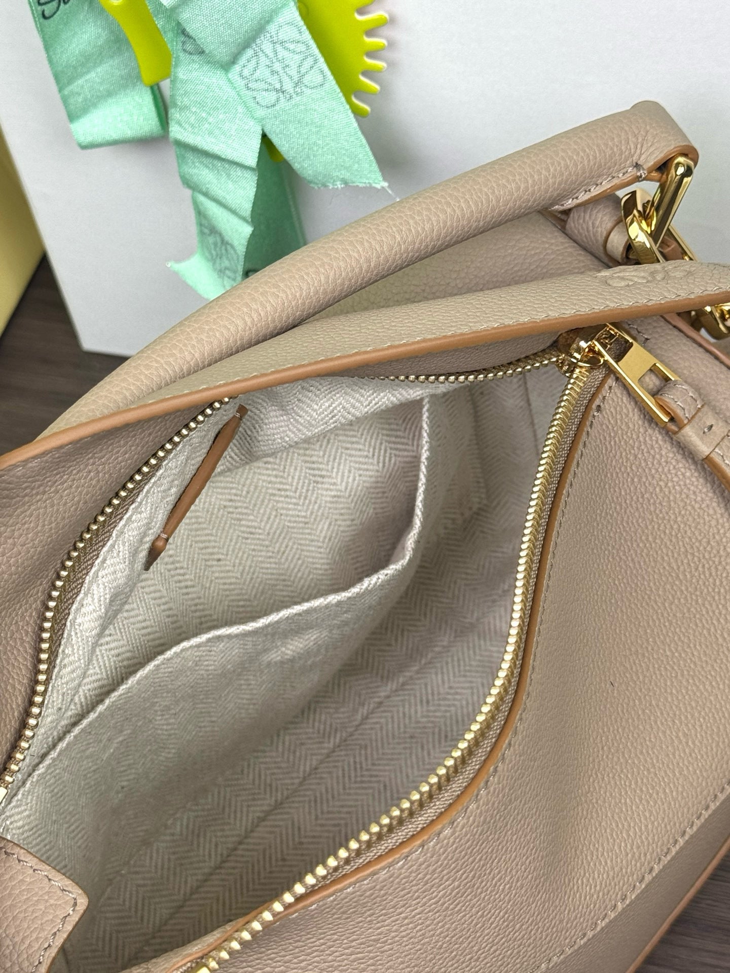 Loewe Small Puzzle Bag in Sand Soft Grained Calfskin mysite