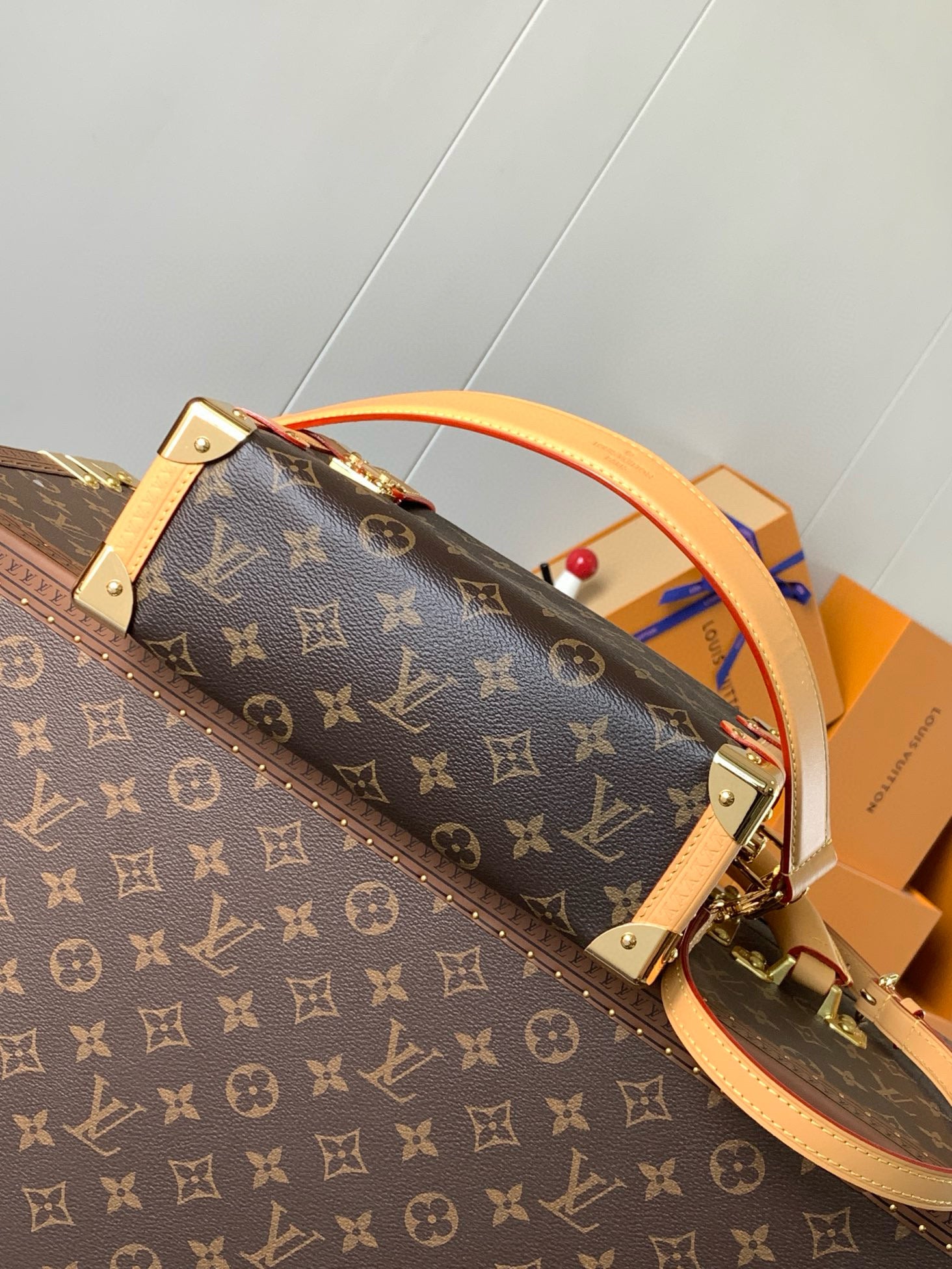 LV Pico Side Trunk 21cm Brown Monogram Coated Canvas mysite