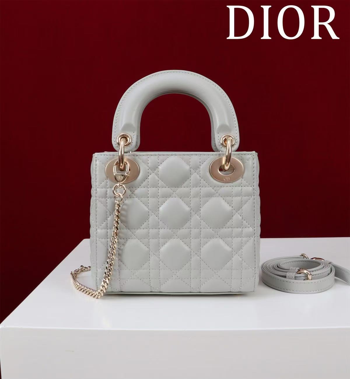 CD Mini Lady 17 Light Grey Lambskin mysite