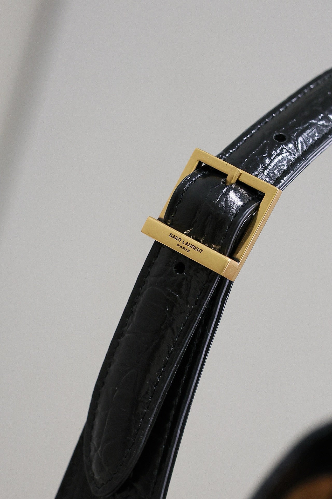 Le 5 a 7 Bag 25cm Black Crocodile Pattern Calfskin Ghw mysite