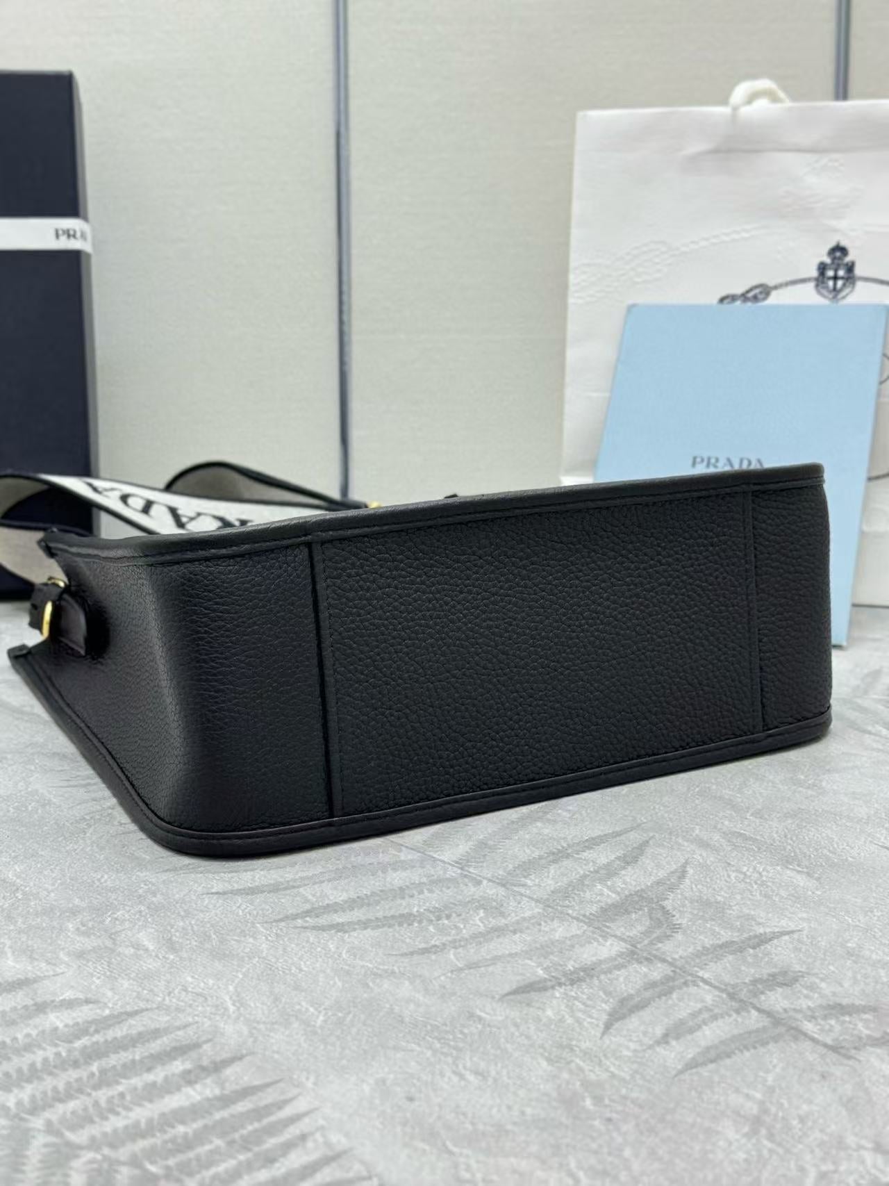 Prada 30cm Bag Black Calfskin Canvas mysite