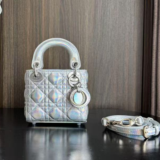 CD MINI LADY 12 SILVER PATENT LAMBSKIN mysite