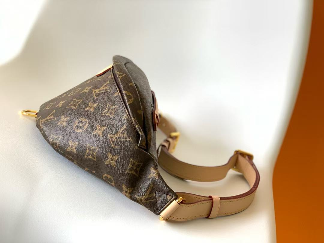 Louis Vuitton Monogram Bumbag Brown Beige Leather Canvas mysite