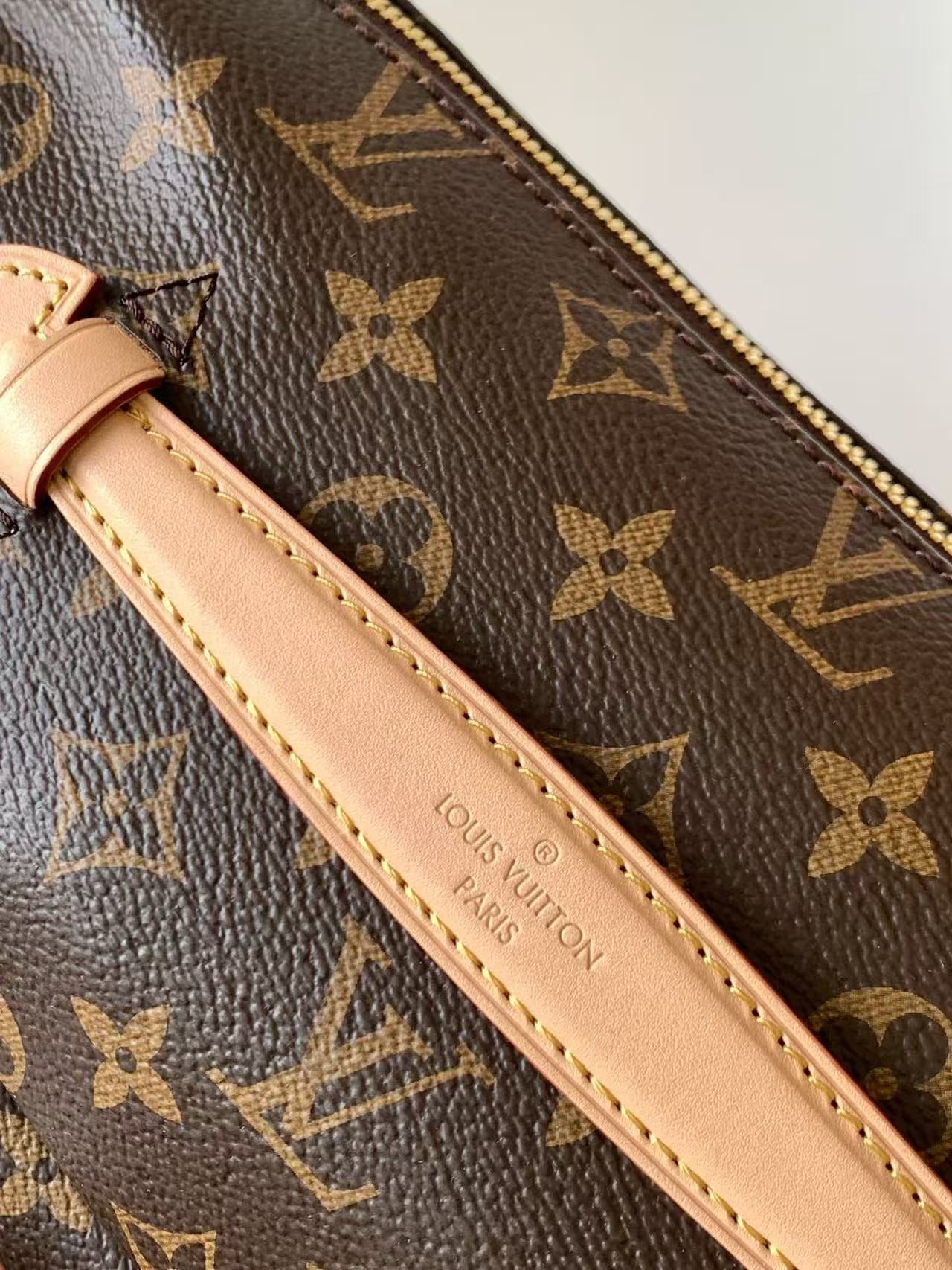 Louis Vuitton Monogram Bumbag Brown Beige Leather Canvas mysite