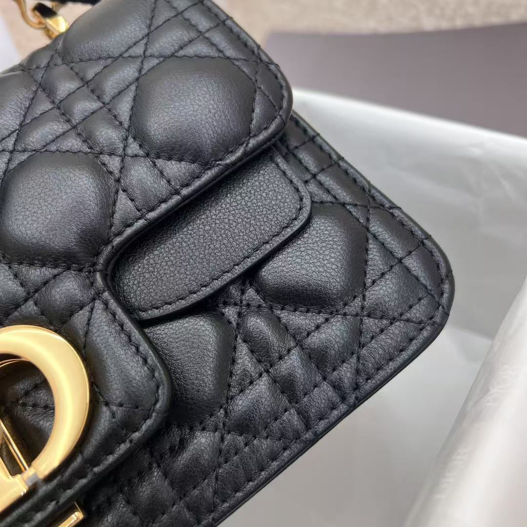 Small Dior Jolie Top Handle Bag 22cm Black Cannage Calfskin mysite