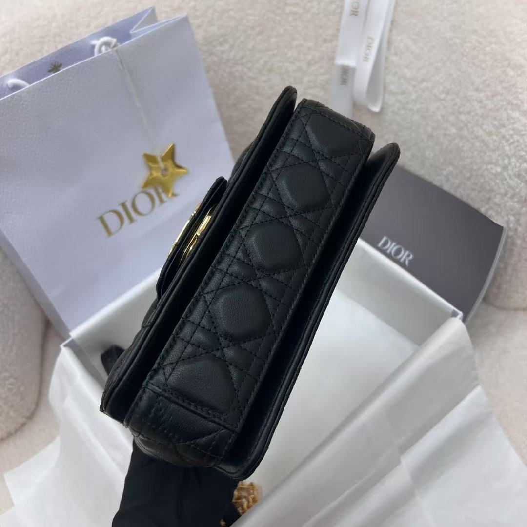 Small Dior Jolie Top Handle Bag 22cm Black Cannage Calfskin mysite