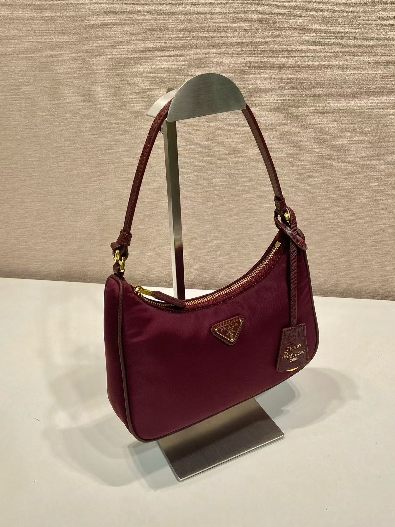 Prada Re-Edition 2005 Re-Nylon bag Burgundy Recycled polyamide mysite
