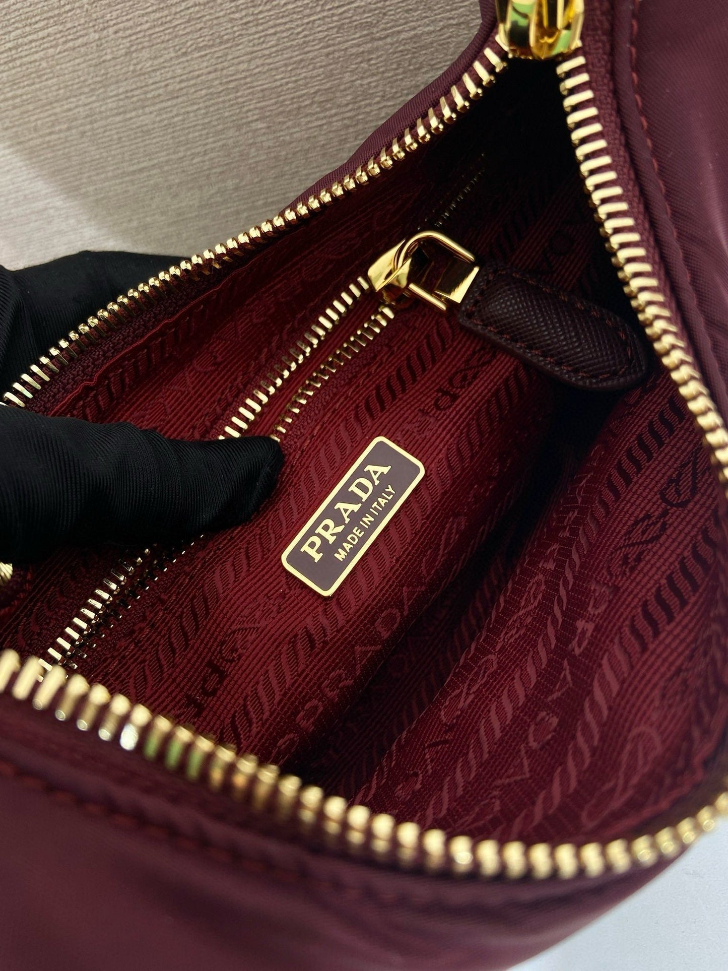 Prada Re-Edition 2005 Re-Nylon bag Burgundy Recycled polyamide mysite