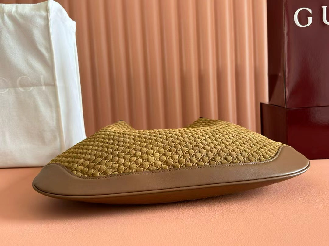 Gucci B Medium Shoulder Bag Brown Suede Leather mysite