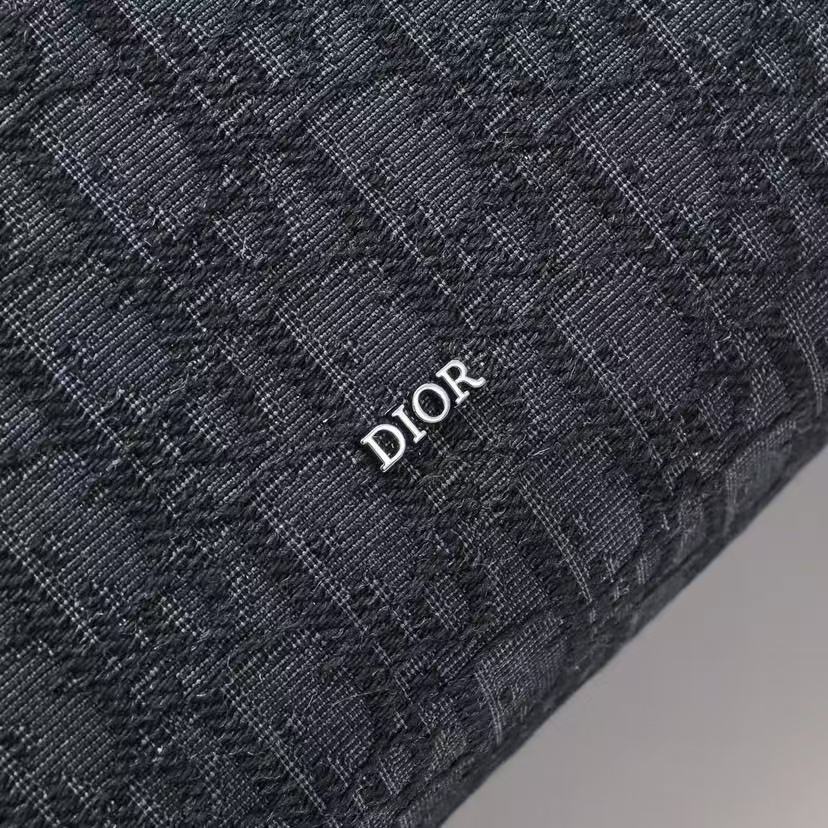Toiletry Bag Black Dior Oblique Jacquard and Black Grained Calfskin mysite