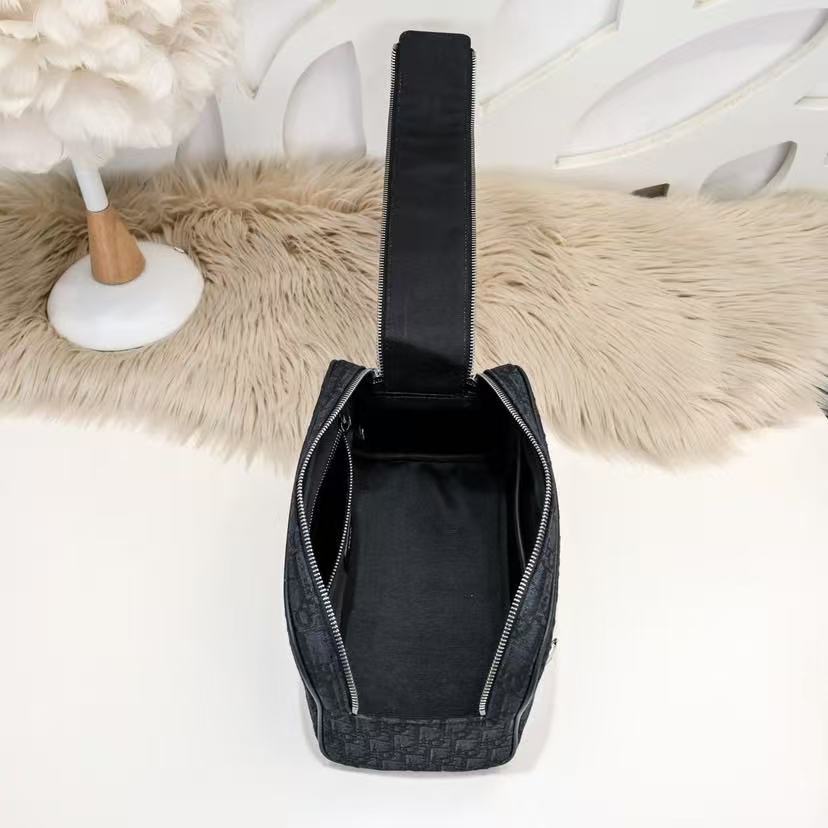 Toiletry Bag Black Dior Oblique Jacquard and Black Grained Calfskin mysite