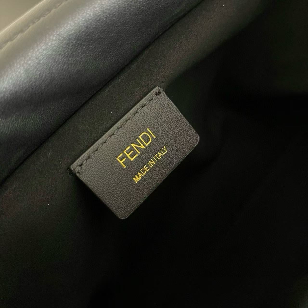 Fendi Mamma Baguette Drawstring Shoulder Bag Black Nappa Leather mysite