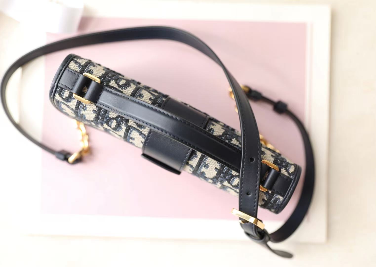 Dior Miss Montaigne Bag 20cm  Black Canvas Calfskin mysite