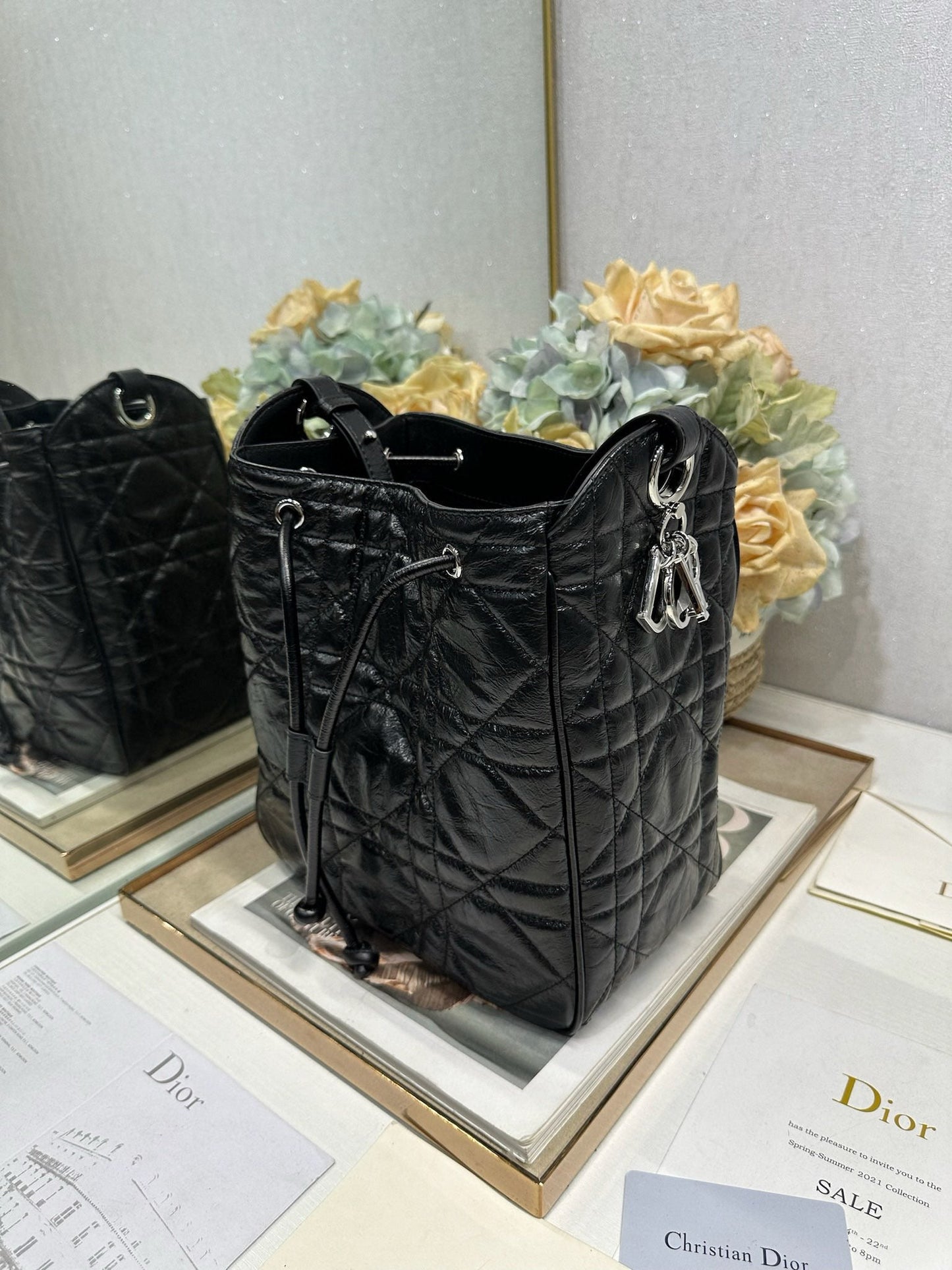 CD D-Motion Bag Macrocannage Lambskin Cafskin mysite