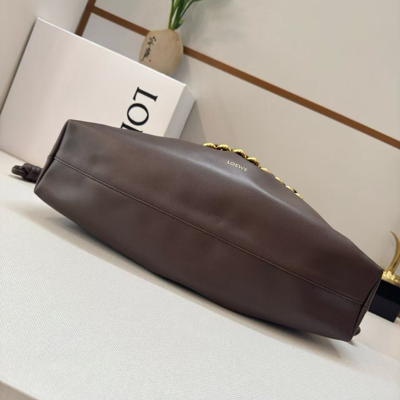 Loewe Flamenco Purse 41 Bag Dark Brown Nappa Lambskin mysite