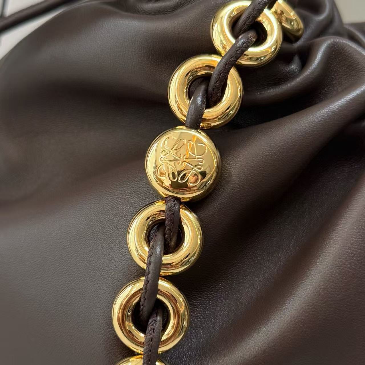 Loewe Flamenco Purse 41 Bag Dark Brown Nappa Lambskin mysite