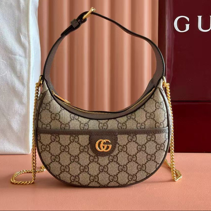 Gucci Ophidia 20cm Bag Ebony mix Beige Canvas Leather mysite