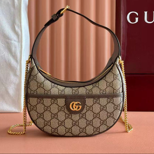 Gucci Ophidia 20cm Bag Ebony mix Beige Canvas Leather mysite