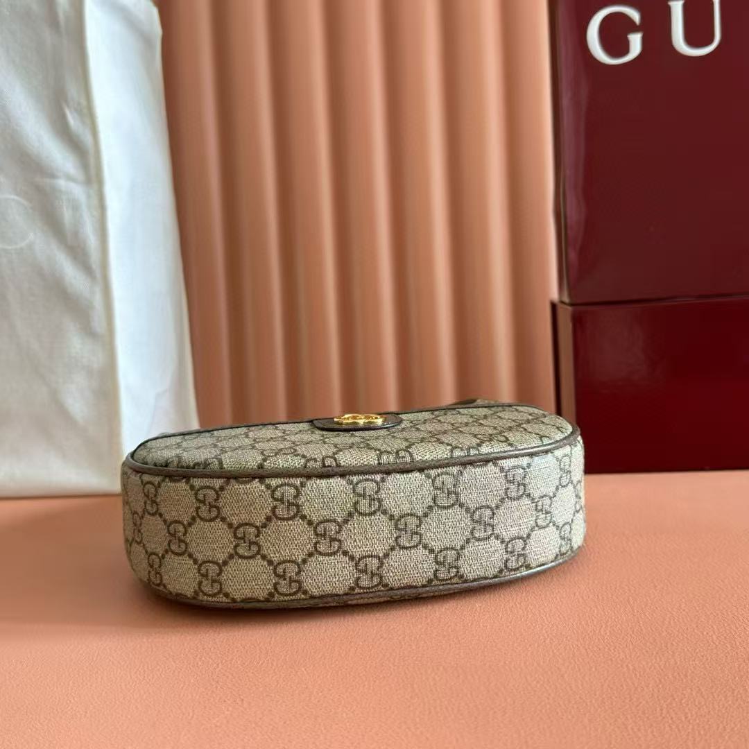 Gucci Ophidia 20cm Bag Ebony mix Beige Canvas Leather mysite