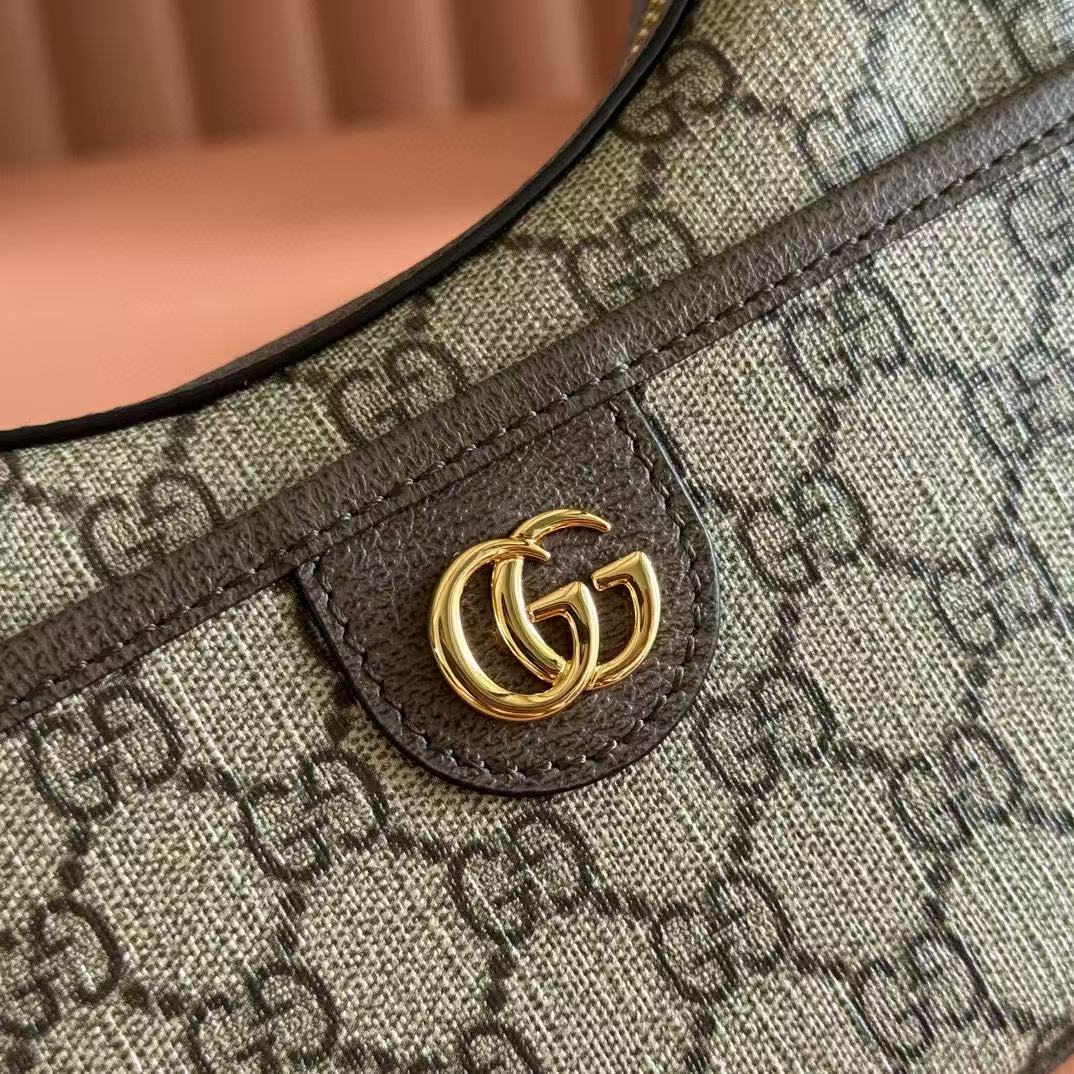 Gucci Ophidia 20cm Bag Ebony mix Beige Canvas Leather mysite