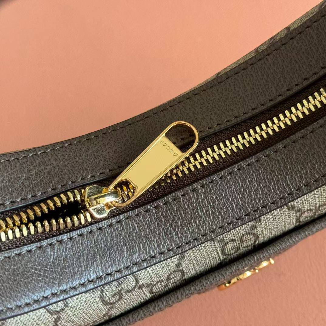 Gucci Ophidia 20cm Bag Ebony mix Beige Canvas Leather mysite