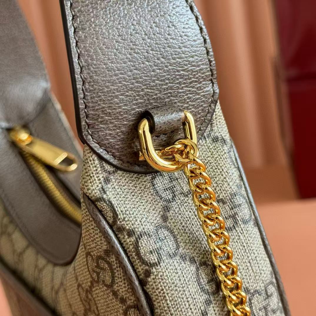 Gucci Ophidia 20cm Bag Ebony mix Beige Canvas Leather mysite