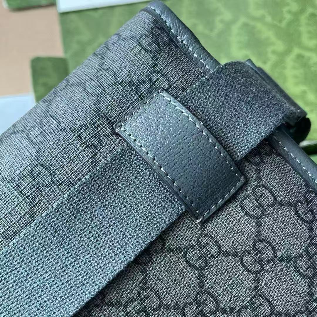 Gucci Ophidia Small Bag 23 Dark Grey Monogram Canvas Lambskin mysite