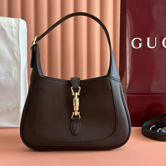 Gucci 25 Jackie Bag Dark Brown Grain Leather mysite