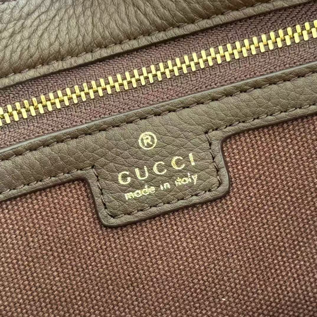 Gucci 25 Jackie Bag Dark Brown Grain Leather mysite