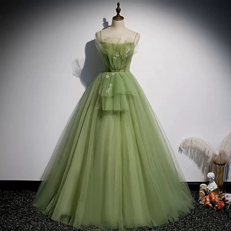 Ball Gown Prom Dresses Long Sage Green Evening Dress SH063s mysite