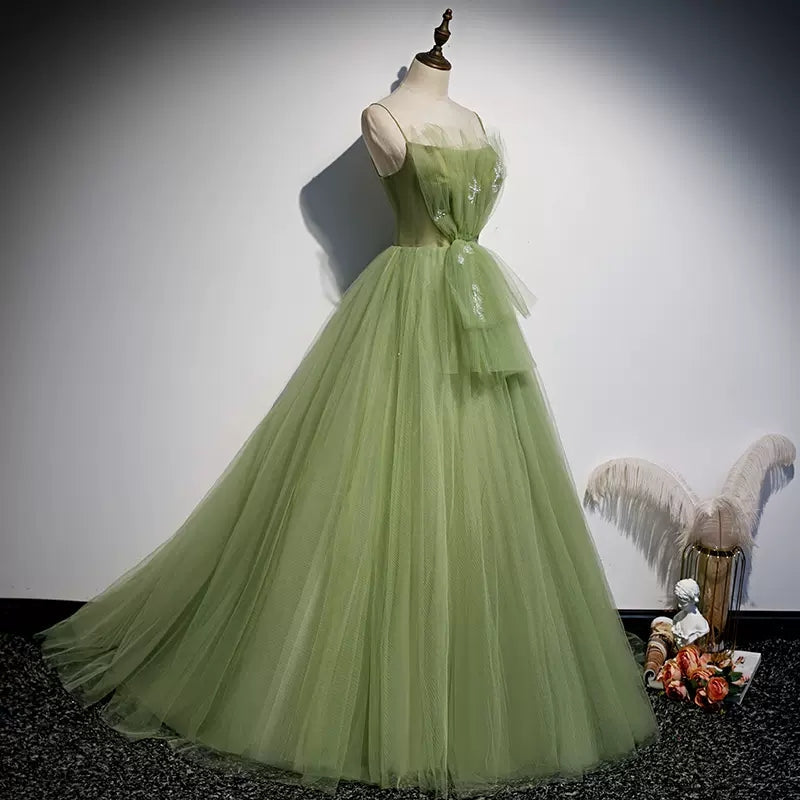 Ball Gown Prom Dresses Long Sage Green Evening Dress SH063s mysite