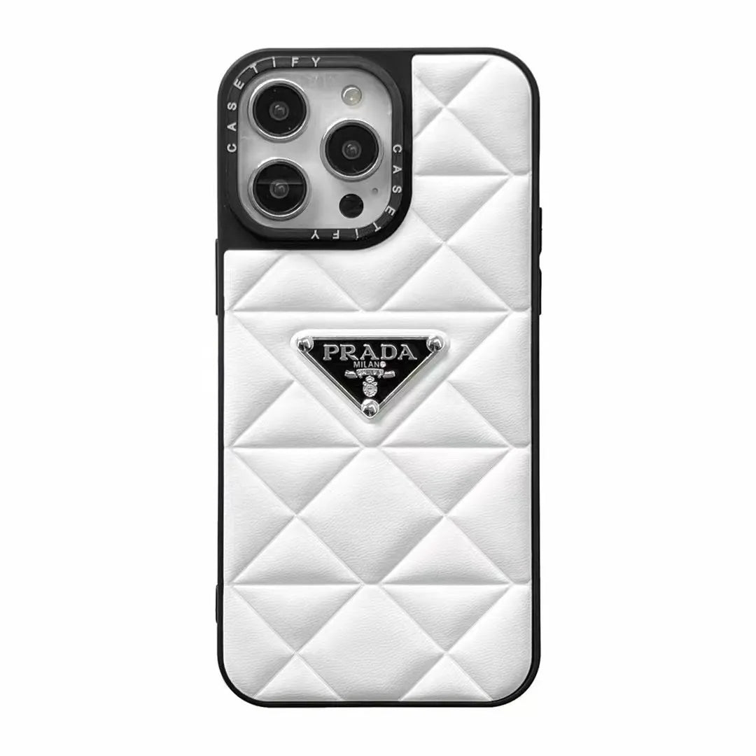 PD Diamond Goose Down Metal Triangle Label iPhone Cases mysite