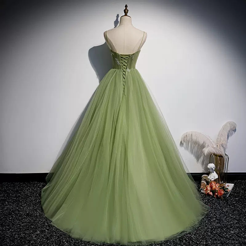 Ball Gown Prom Dresses Long Sage Green Evening Dress SH063s mysite