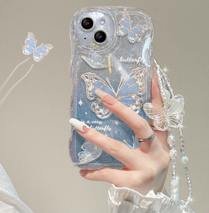 Quicksand Butterfly With Wristband For iPhone Case mysite