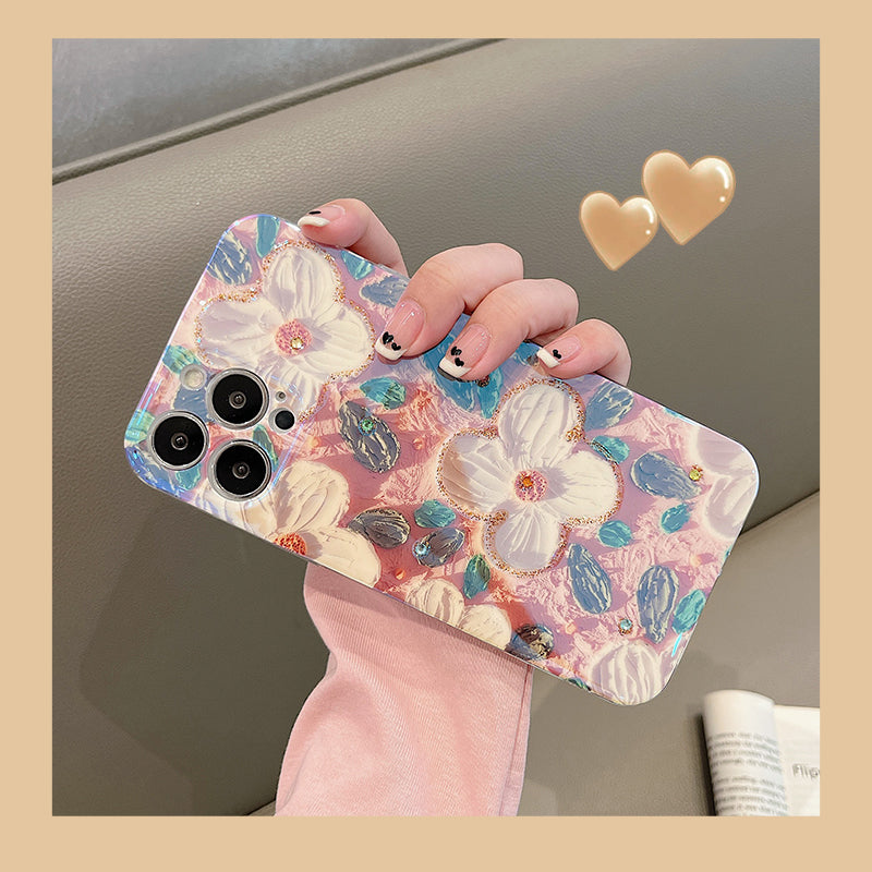 Artistic Vintage Oil Painting Flower iPhone Case mysite