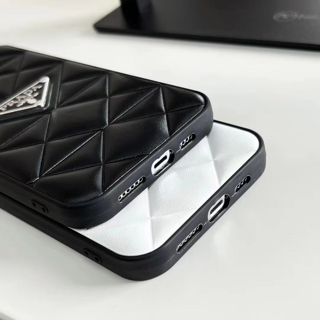 PD Diamond Goose Down Metal Triangle Label iPhone Cases mysite