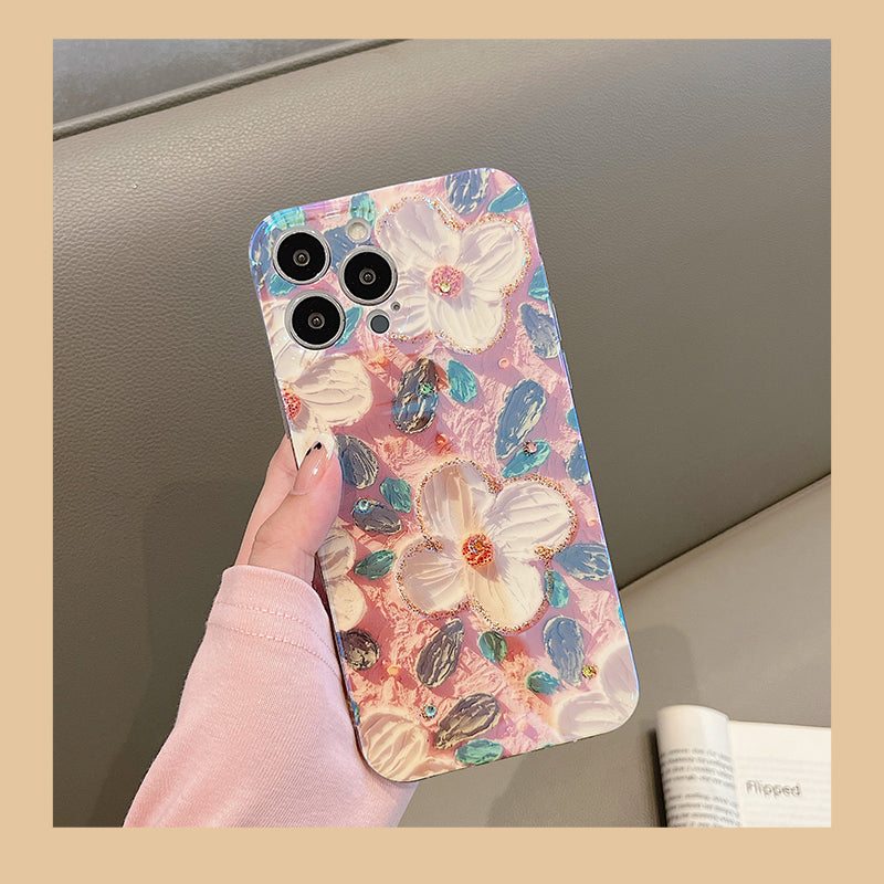 Artistic Vintage Oil Painting Flower iPhone Case mysite