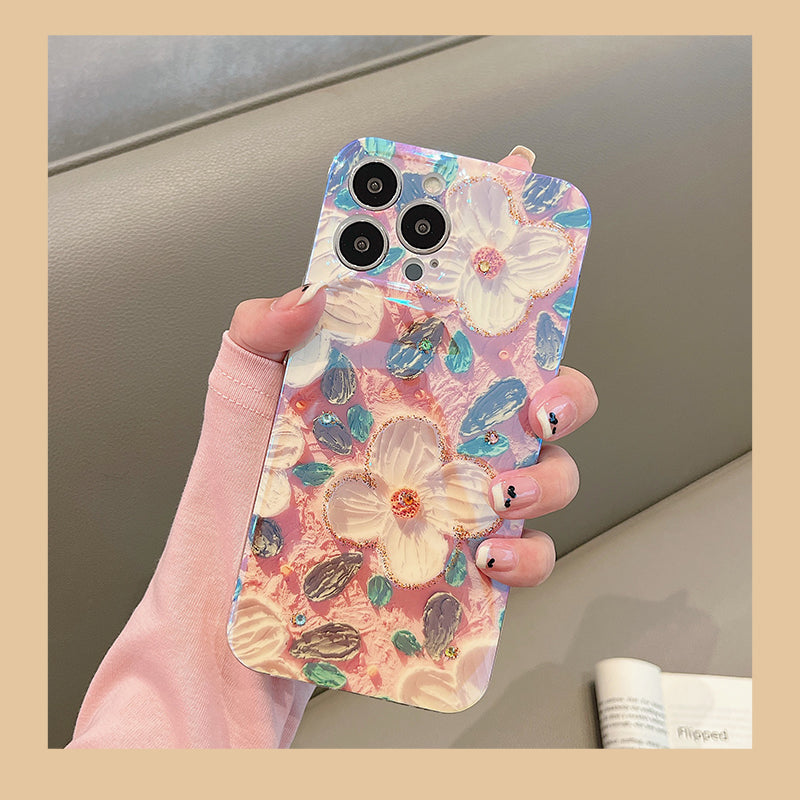 Artistic Vintage Oil Painting Flower iPhone Case mysite
