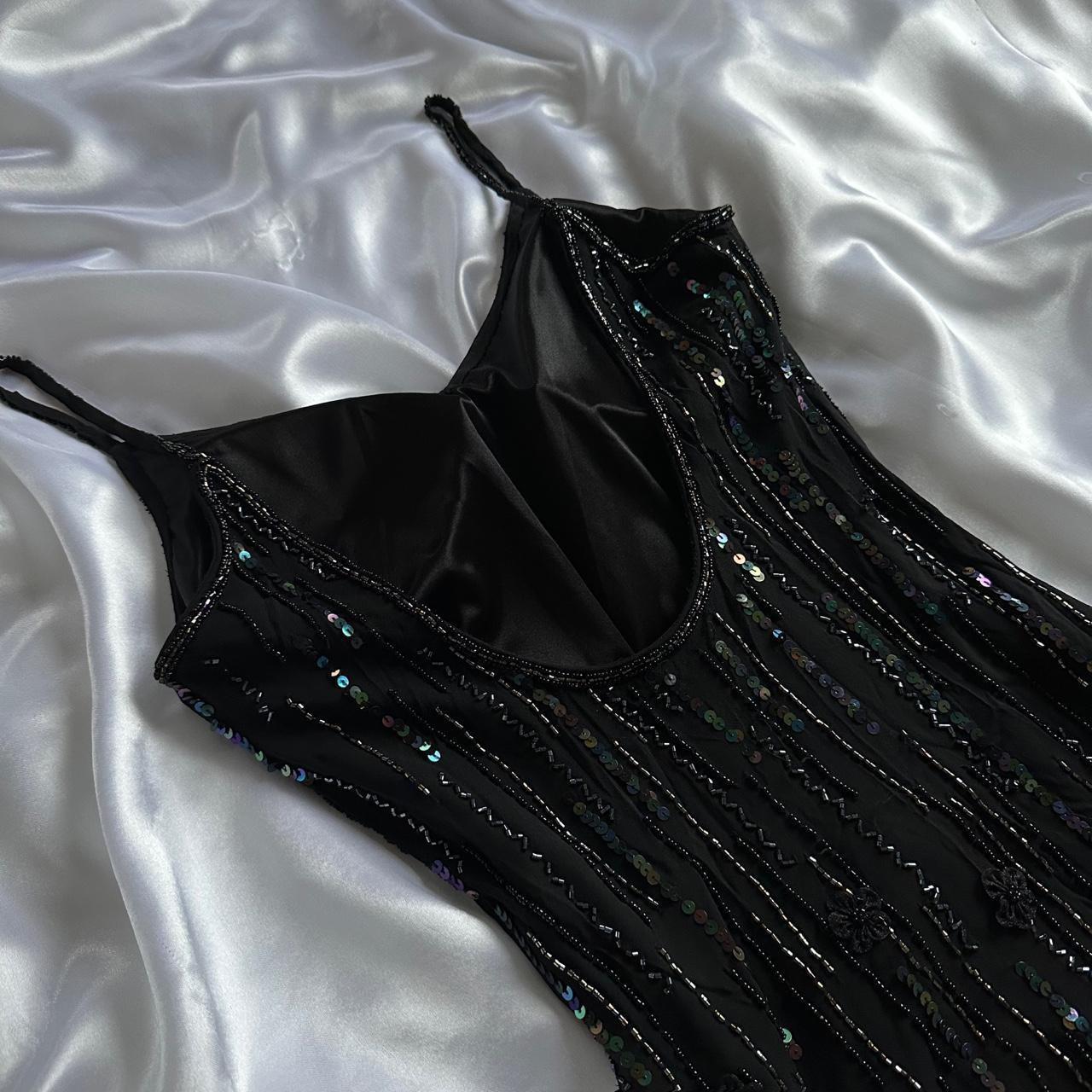 Black shiny elegant spaghetti strap sequined long ball gown prom dress evening dress party dress gh3142s mysite