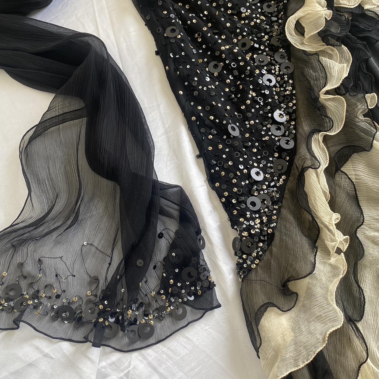 Black Sparkly Elegant Ruffled Tulle Long Sequin Ball Gown Prom Dress Evening Gown Party Dress gh3141s mysite