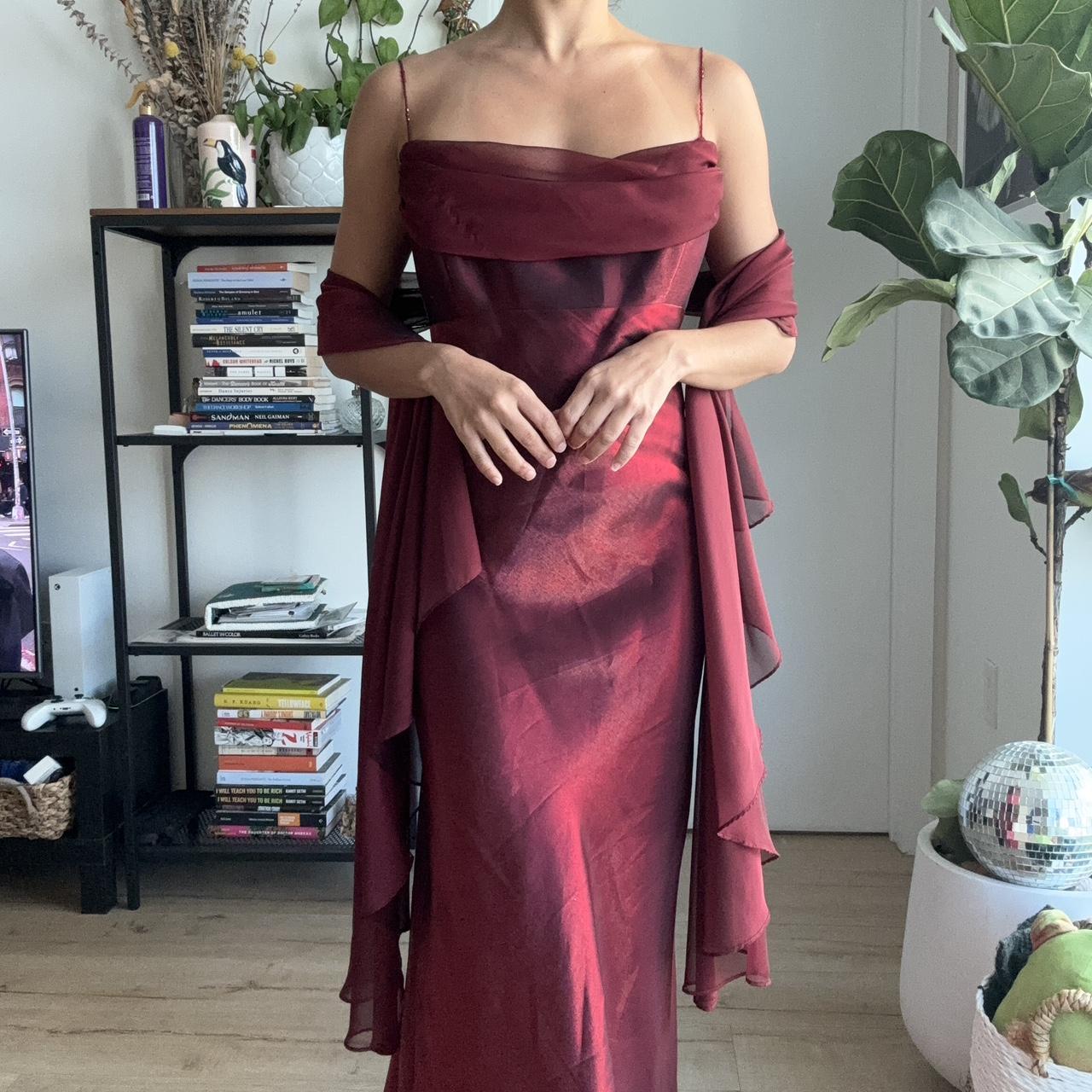 Burgundy vintage elegant a-line spaghetti strap sleeveless long formal floor-length ball gown prom dress evening gown party dress gh2972s mysite