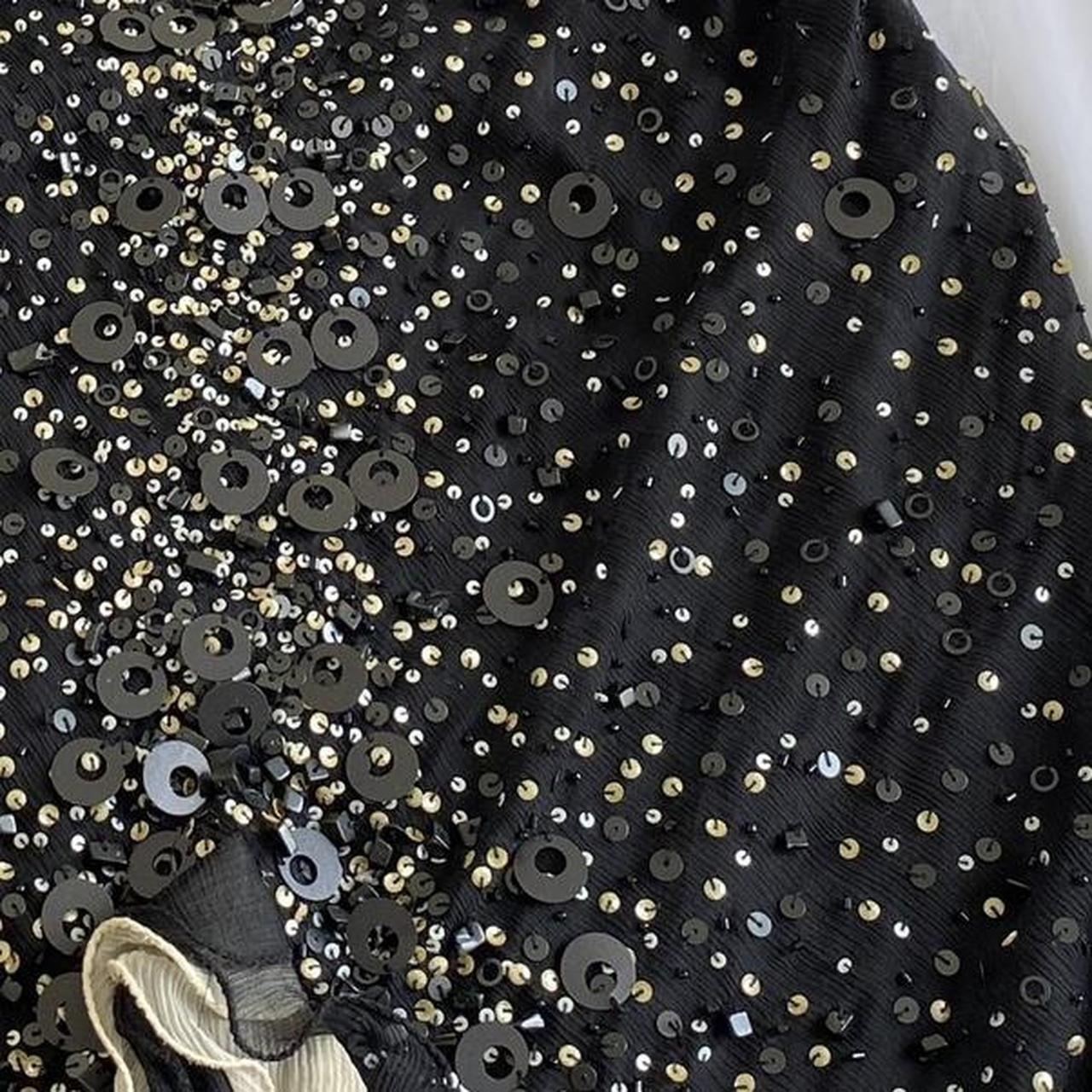 Black Sparkly Elegant Ruffled Tulle Long Sequin Ball Gown Prom Dress Evening Gown Party Dress gh3141s mysite