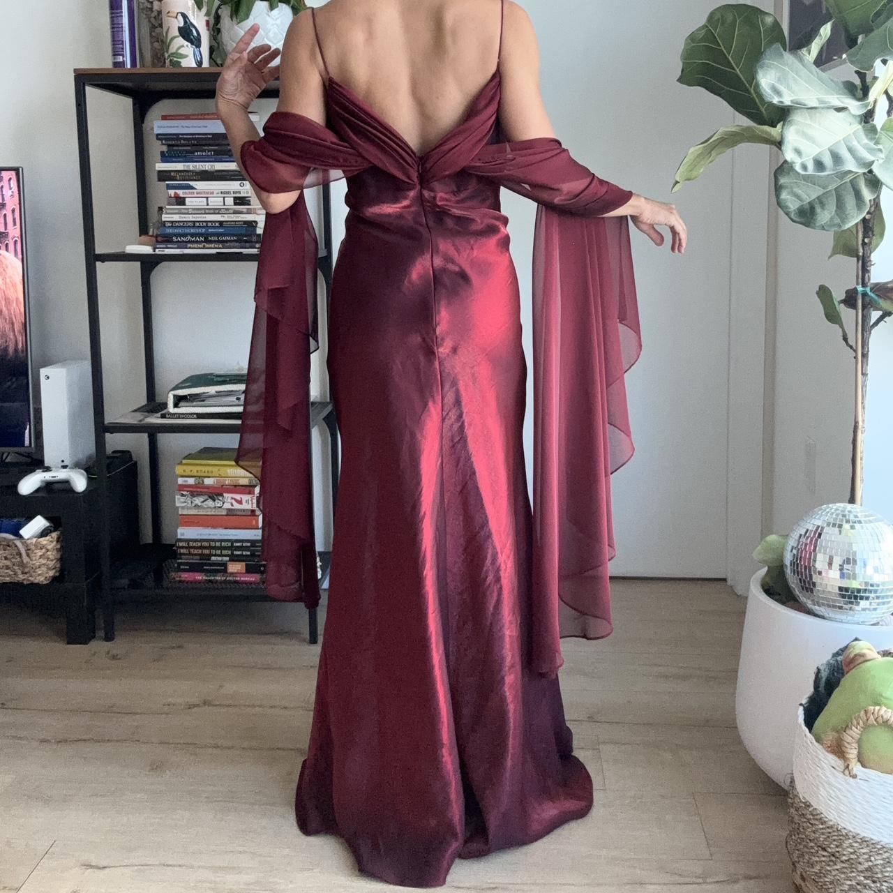 Burgundy vintage elegant a-line spaghetti strap sleeveless long formal floor-length ball gown prom dress evening gown party dress gh2972s mysite